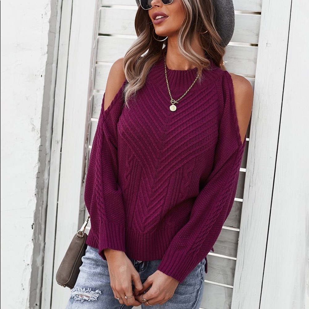 [3Packs] Cold Shoulder Sweater